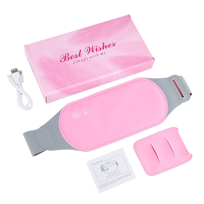 Almofada de aquecimento menstrual  cinto que aliviar a dor menstrual compressa quente massageador