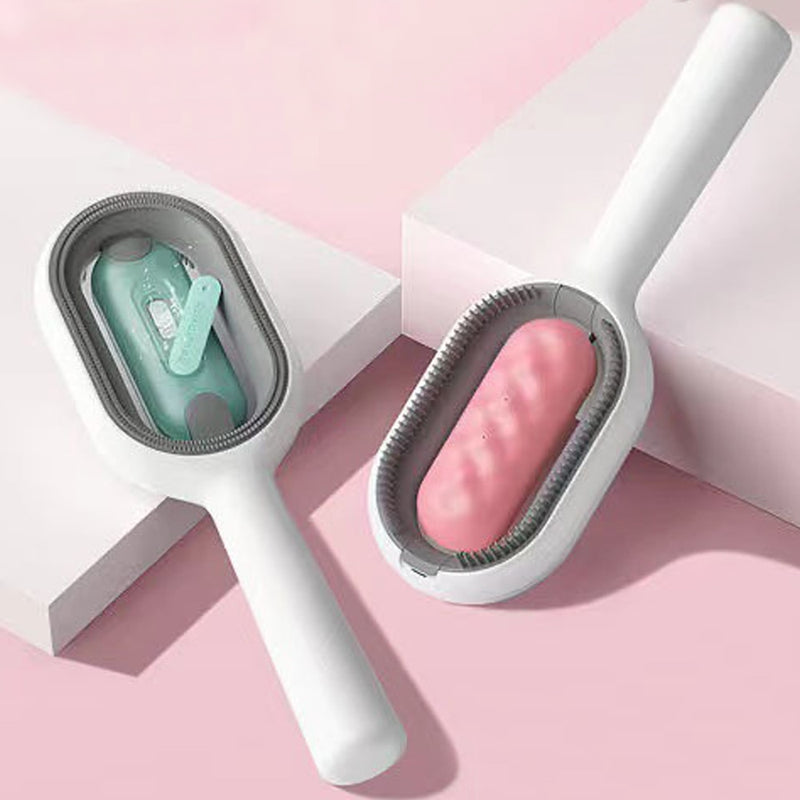 Escova para cuidados com cães e gatos com tanque de água