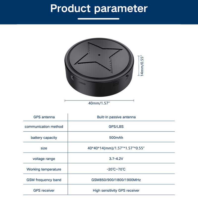 Mini rastreador e localizador GPS TracX