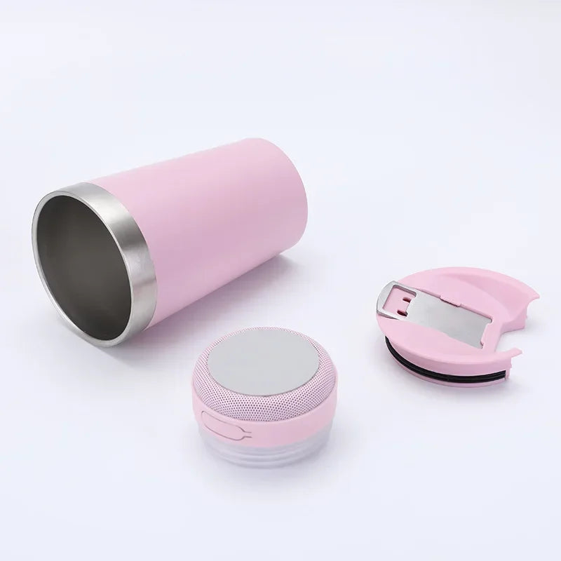 *PREÇO MEGA PROMOCIONAL DE LANÇAMENTO* Copo Térmico com Caixa de Som Bluetooth USB