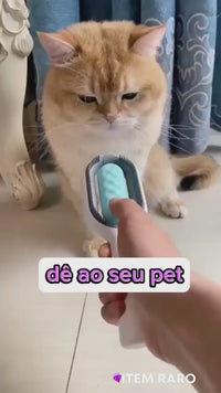 Escova para cuidados com cães e gatos com tanque de água