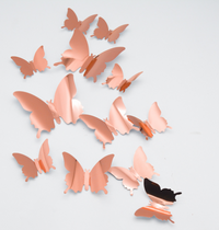 Conjunto de 12 Borboletas em Adesivo 3D